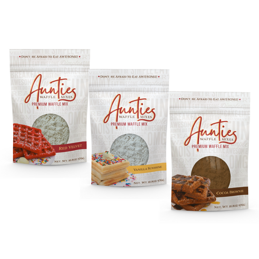 Aunties Waffle Mixes Premium Assortment - 3-Pack